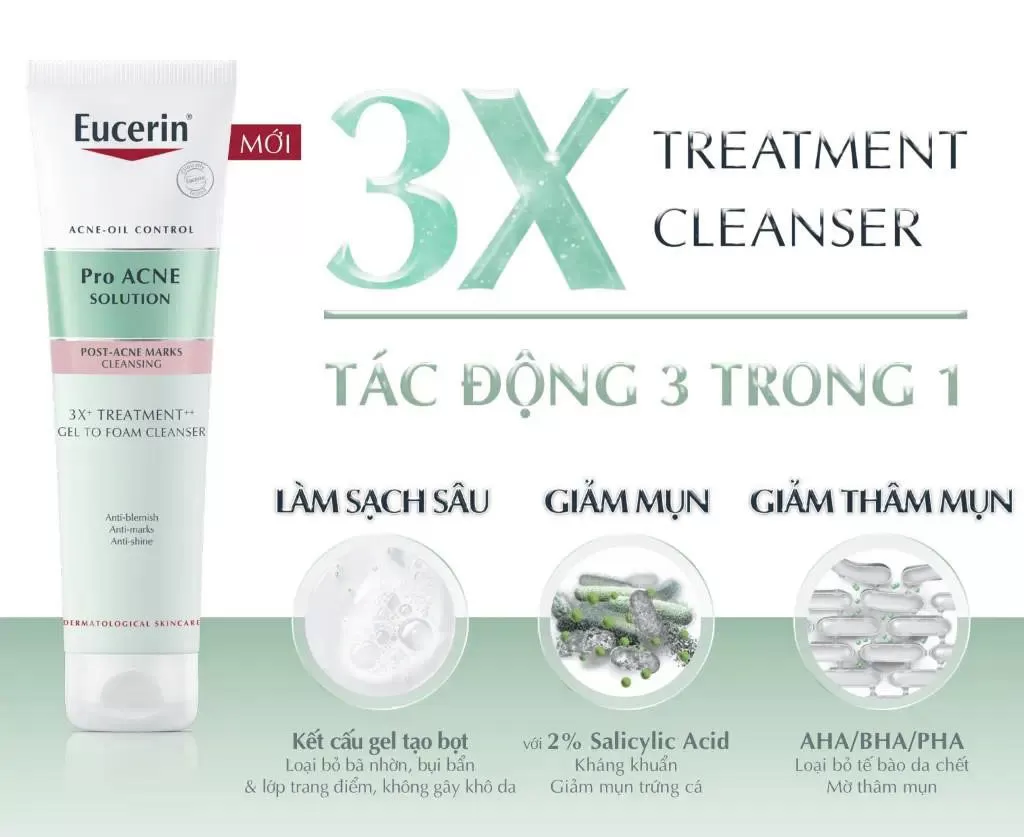 sữa rửa mặt giảm mụn eucerin